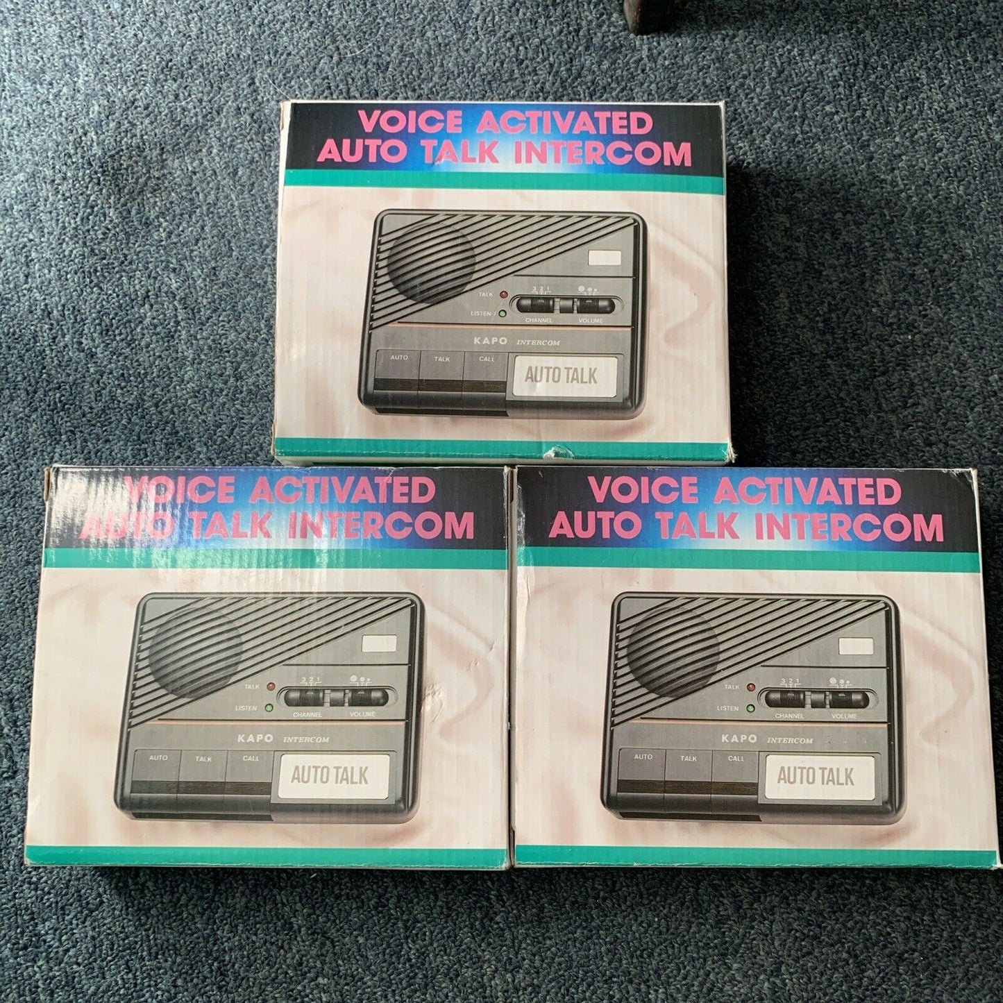 3x Vintage Voice Activated Auto Talk Intercom