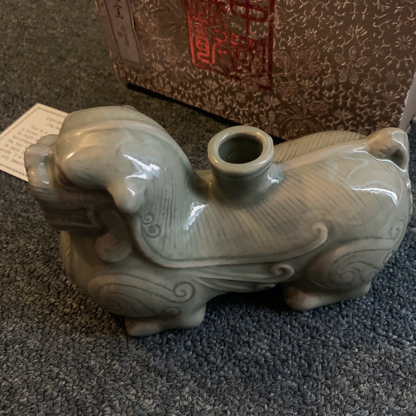 Chinese Lion-Shaped Candlestick Holder
