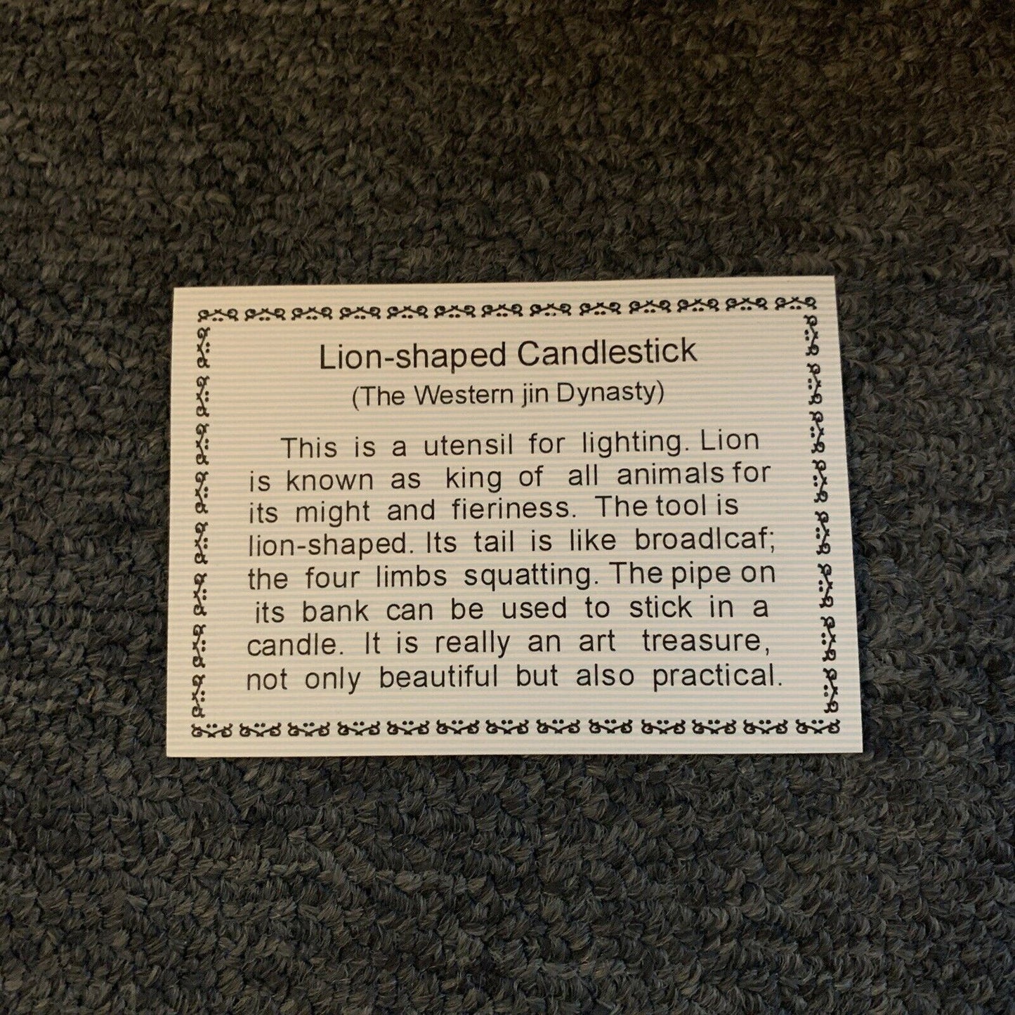 Chinese Lion-Shaped Candlestick Holder