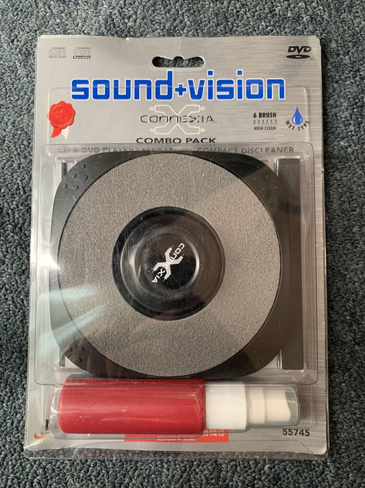 Connexia Sound +Vision Combo Pack CD & DVD Player Laser Lens & Compact Cleaner