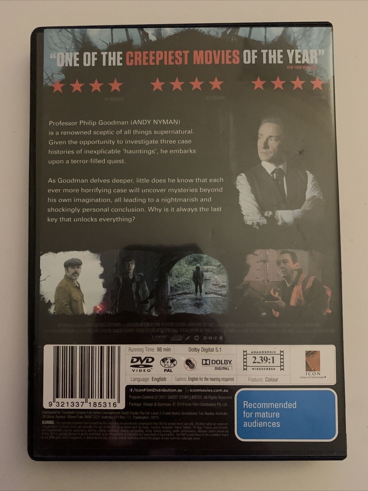 Ghost Stories (DVD, 2017) Martin Freeman, Andy Nyman, Paul Whitehouse. Region 4