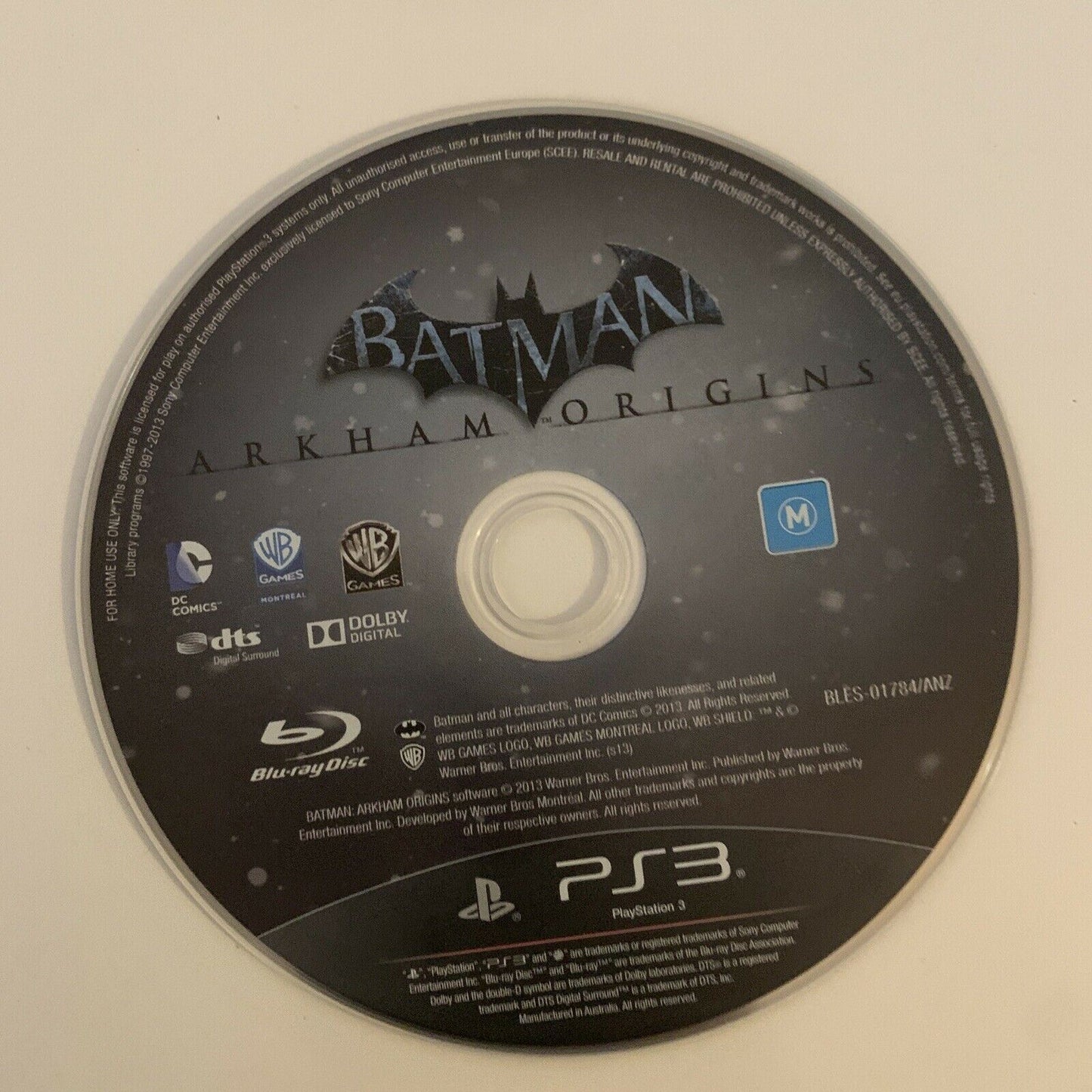 Batman Arkham Origins - Sony Playstation 3 PS3 & Manual