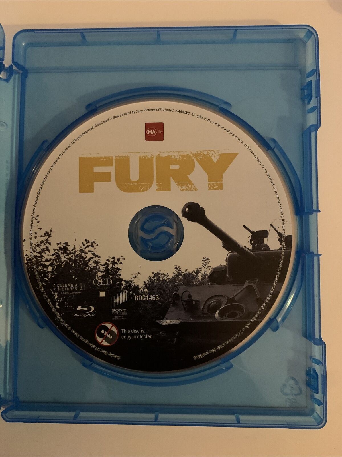 Fury (Blu-ray, 2014) Brad Pitt, Shia LaBeouf, Jon Bernthal. Region A&B