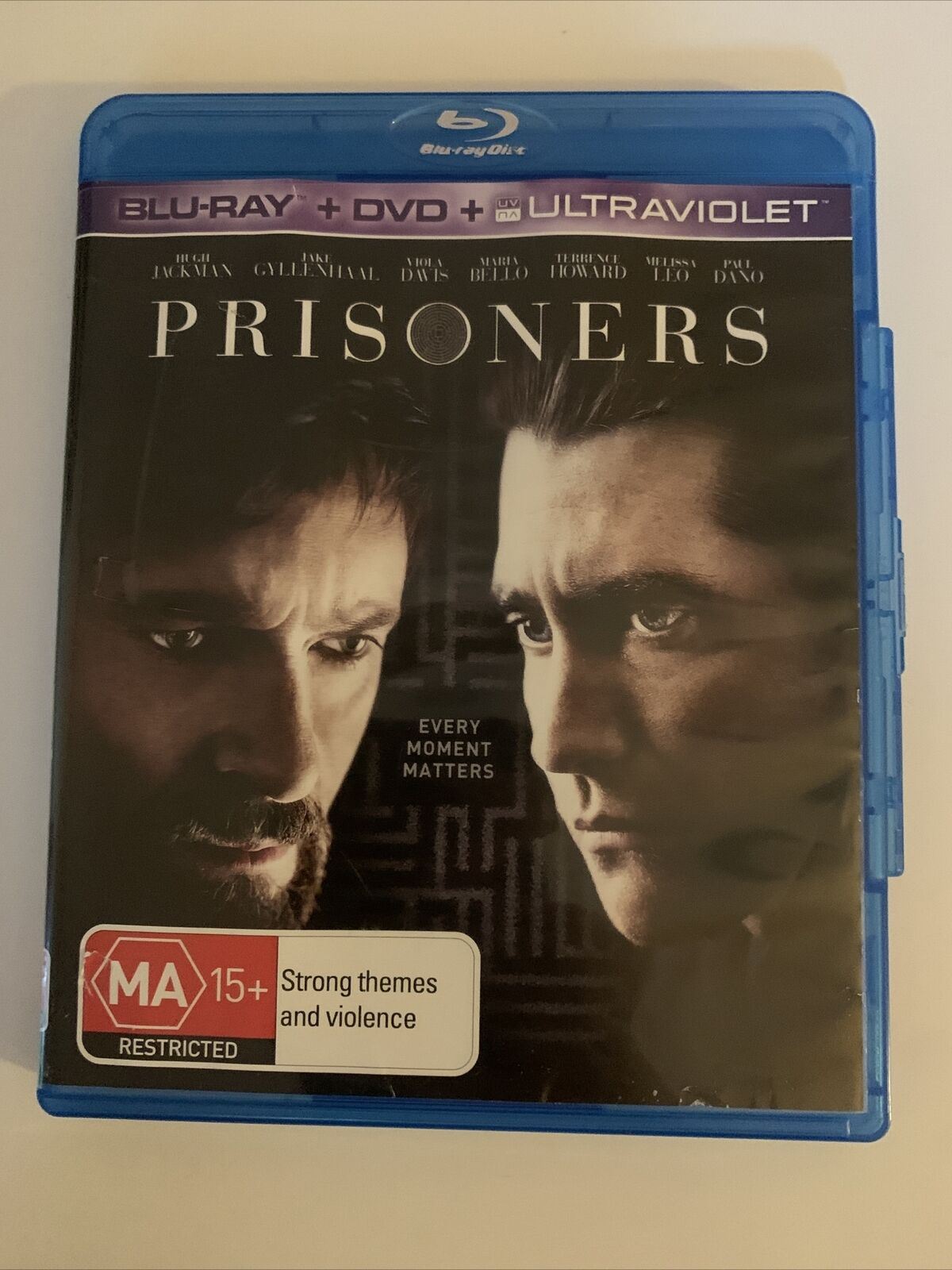 Prisoners (Blu-ray, 2013, 2-Disc Set) Hugh Jackman, Jake Gyllenhaal. Region B&4