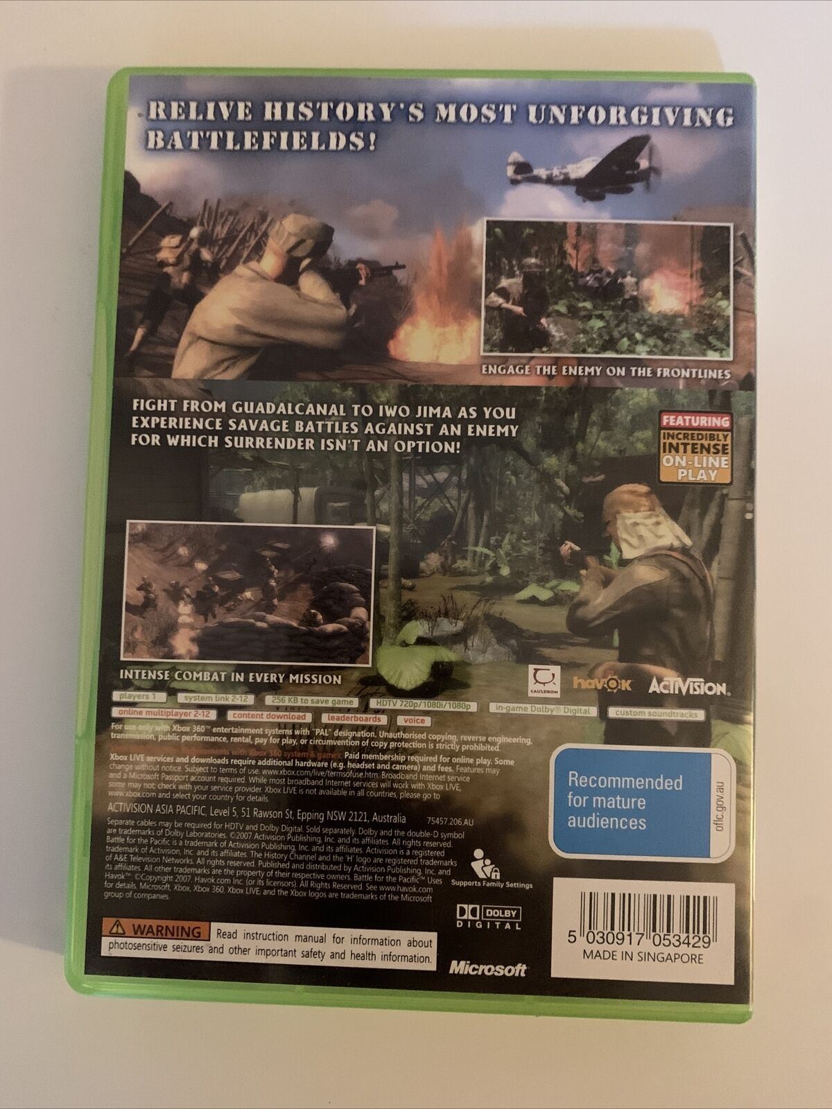 History Channel: Battle for the Pacific - Microsoft Xbox 360 PAL Game