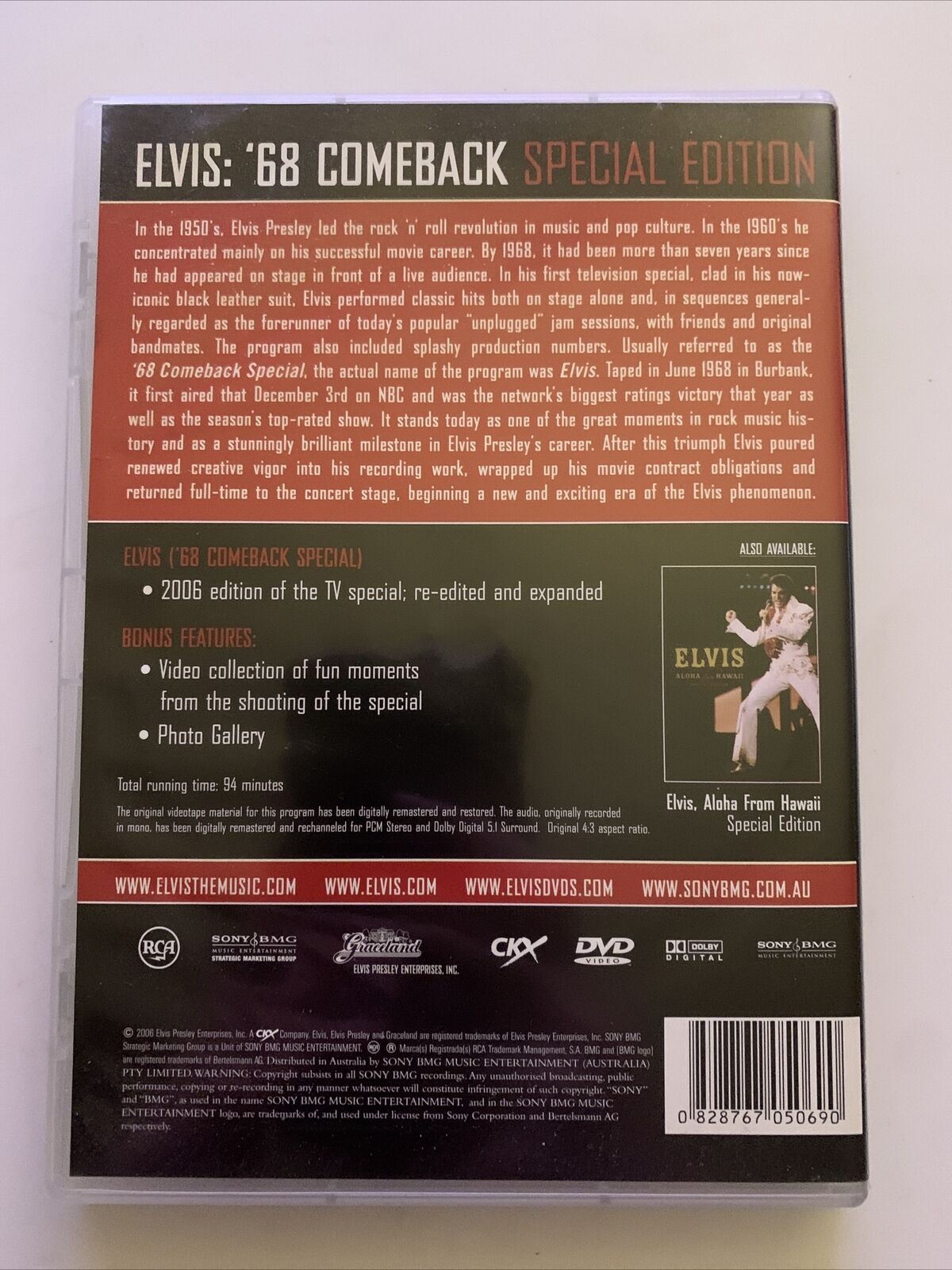 Elvis - '68 Comeback - Special Edition (DVD, 1968)