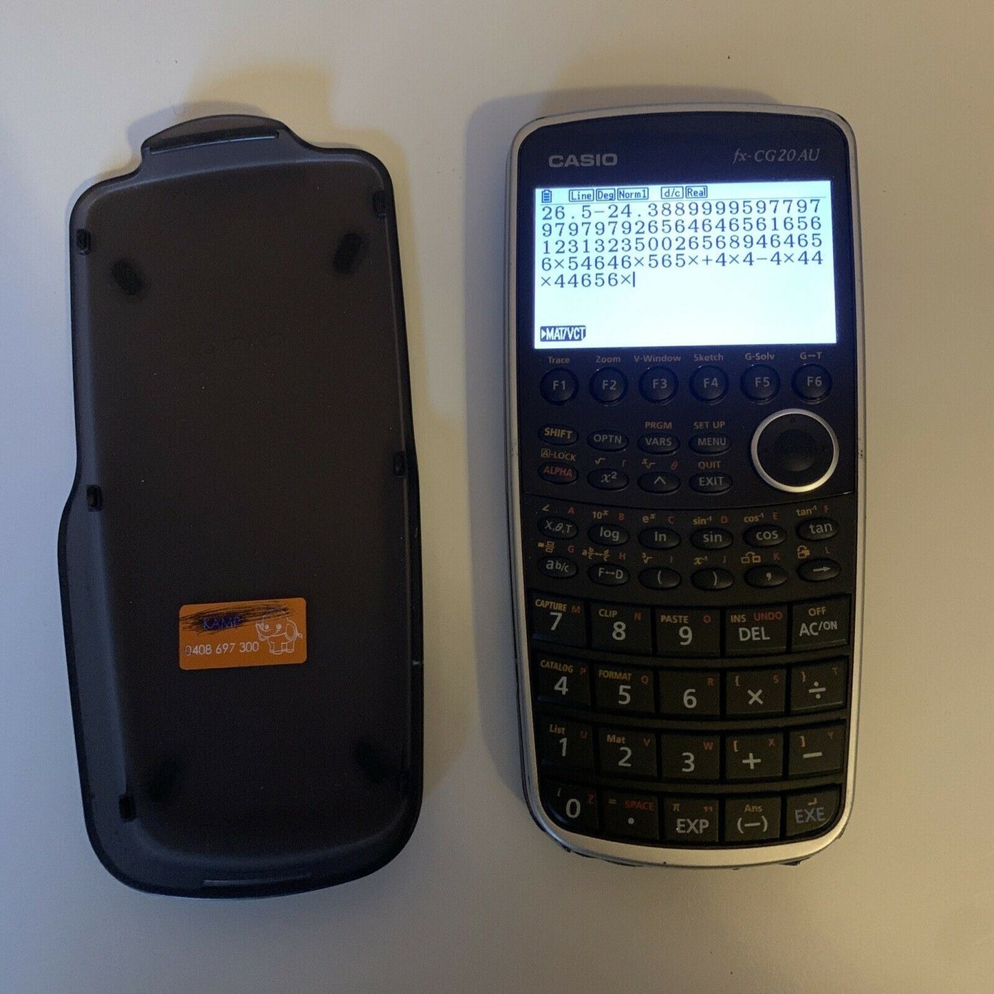 Casio fx-CG20AU Graphic Calculator (Missing Battery Cover)