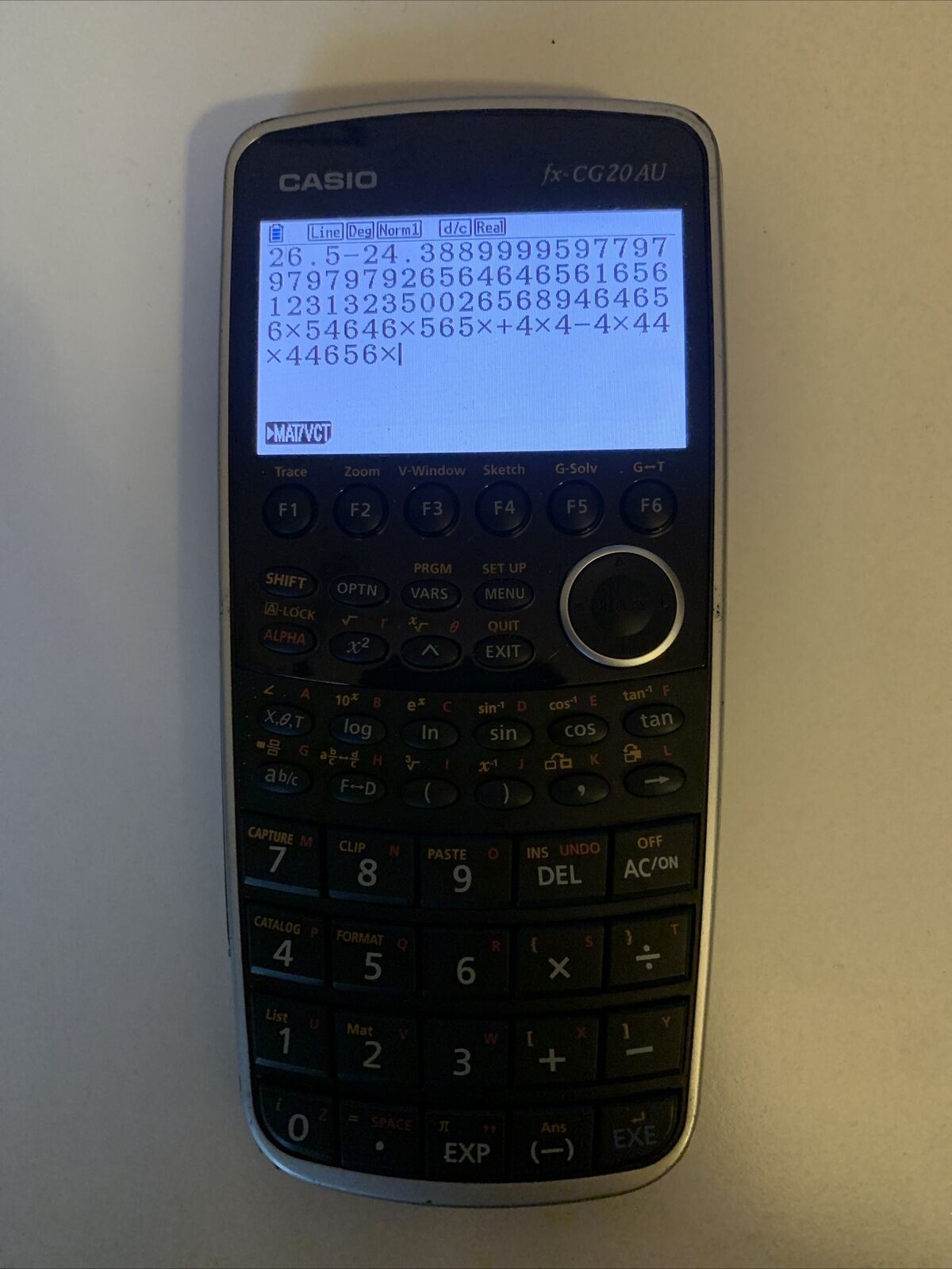 Casio fx-CG20AU Graphic Calculator (Missing Battery Cover)