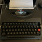 Vintage Chevron Deluxe Typewriter with Case - Portable Typewriter