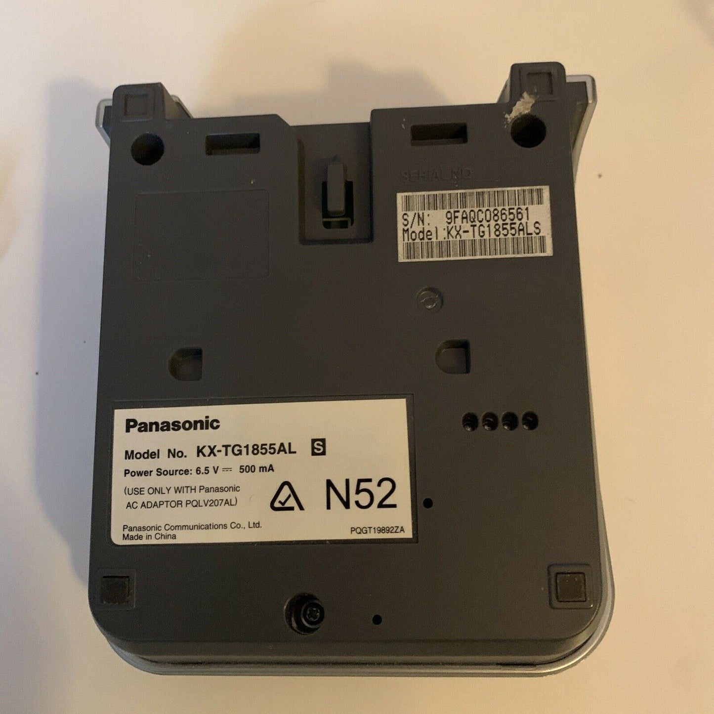 Panasonic KX-TG1855AL Base Charger & PQLV207AL AC Adapter