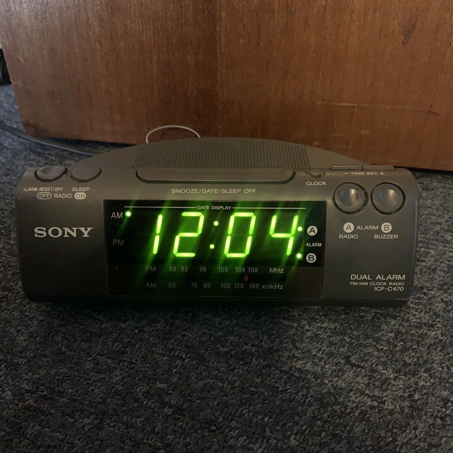 Vintage Sony Dream Machine ICF-C470 Dual Alarm Clock AM/FM Radio