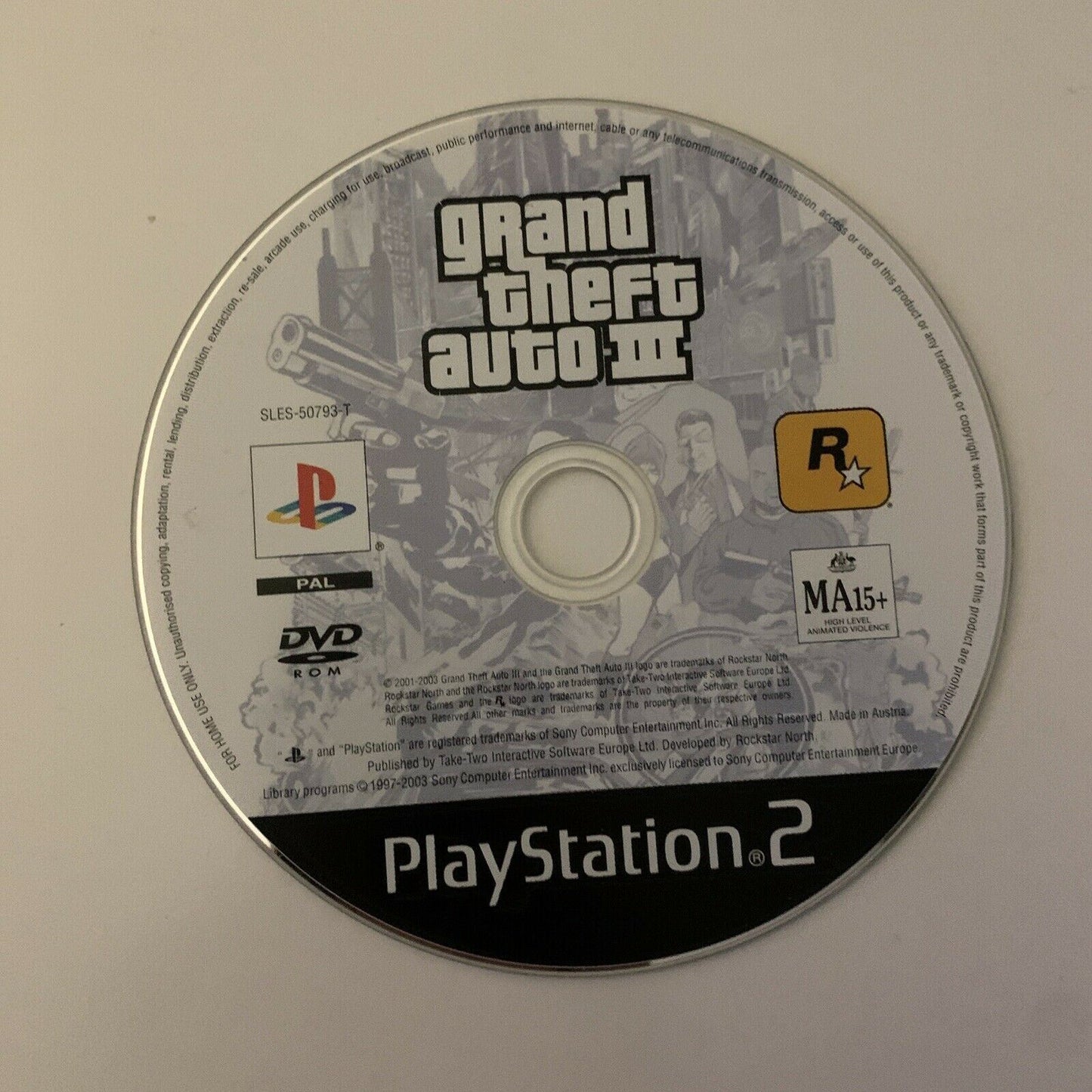 Grand Theft Auto 3 - Playstation 2 PS2 PAL Game with Map & Manual