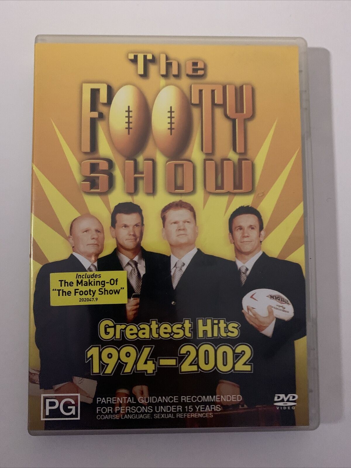 The Footy Show - Greatest Hits 1994-2002 (DVD, 2003) NRL Footy. All Regions