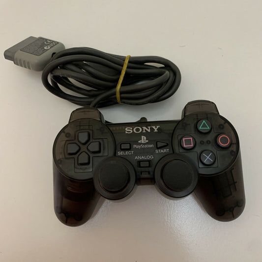 Genuine Sony PlayStation 2 Controller Dual Shock PS2 Transparent Clear Black