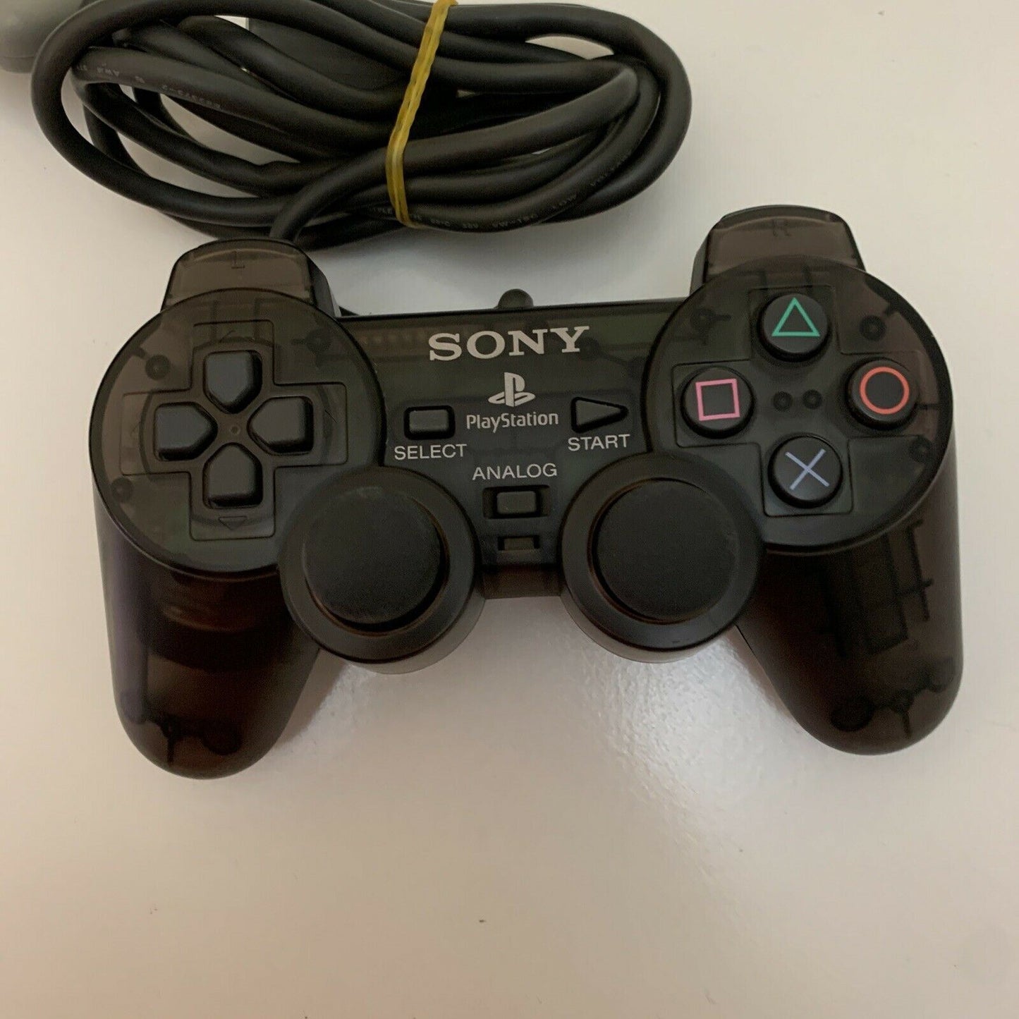Genuine Sony PlayStation 2 Controller Dual Shock PS2 Transparent Clear Black