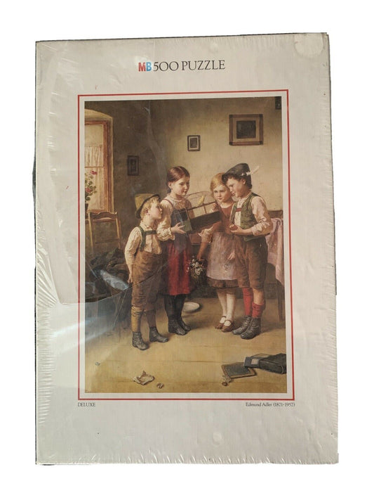 *New Sealed* MB Edmund Adler Children Playing with Pet Bird - Puzzle Jigsaw