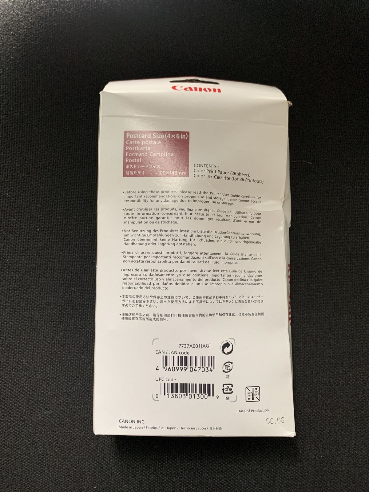 Canon KP-36IP Colour Ink Paper Set