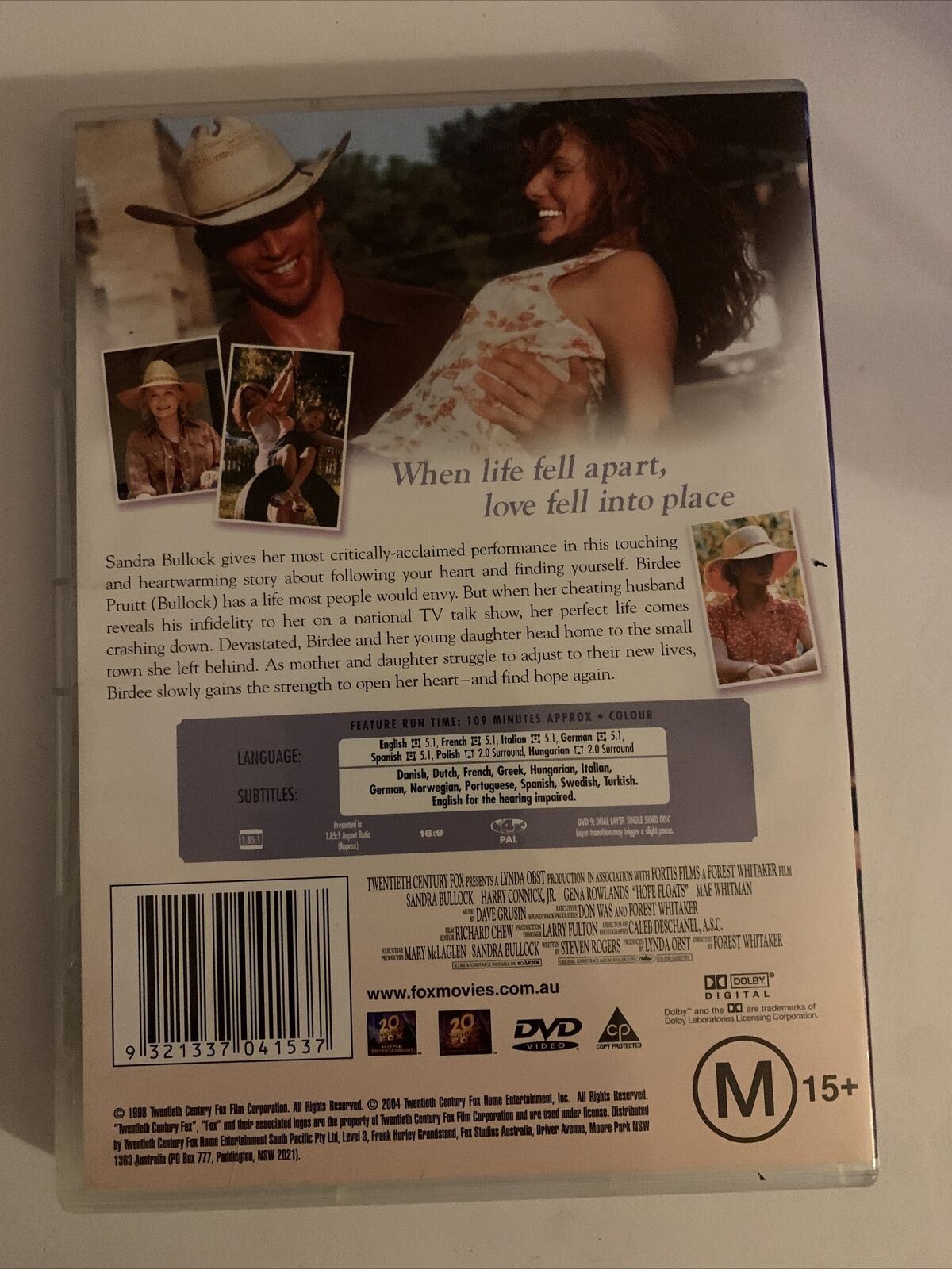 Hope Floats (DVD, 1998) Sandra Bullock, Harry Connick Jr. Region 4&2