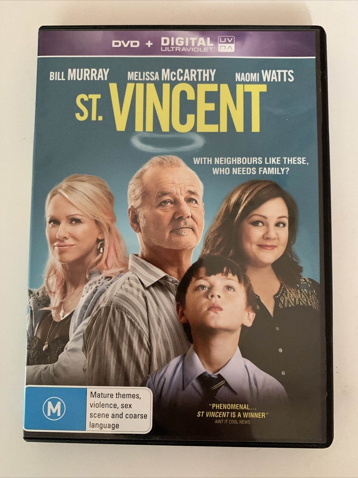 St Vincent (DVD, 2014) Bill Murray, Melissa McCarthy, Naomi Watts. Region 4