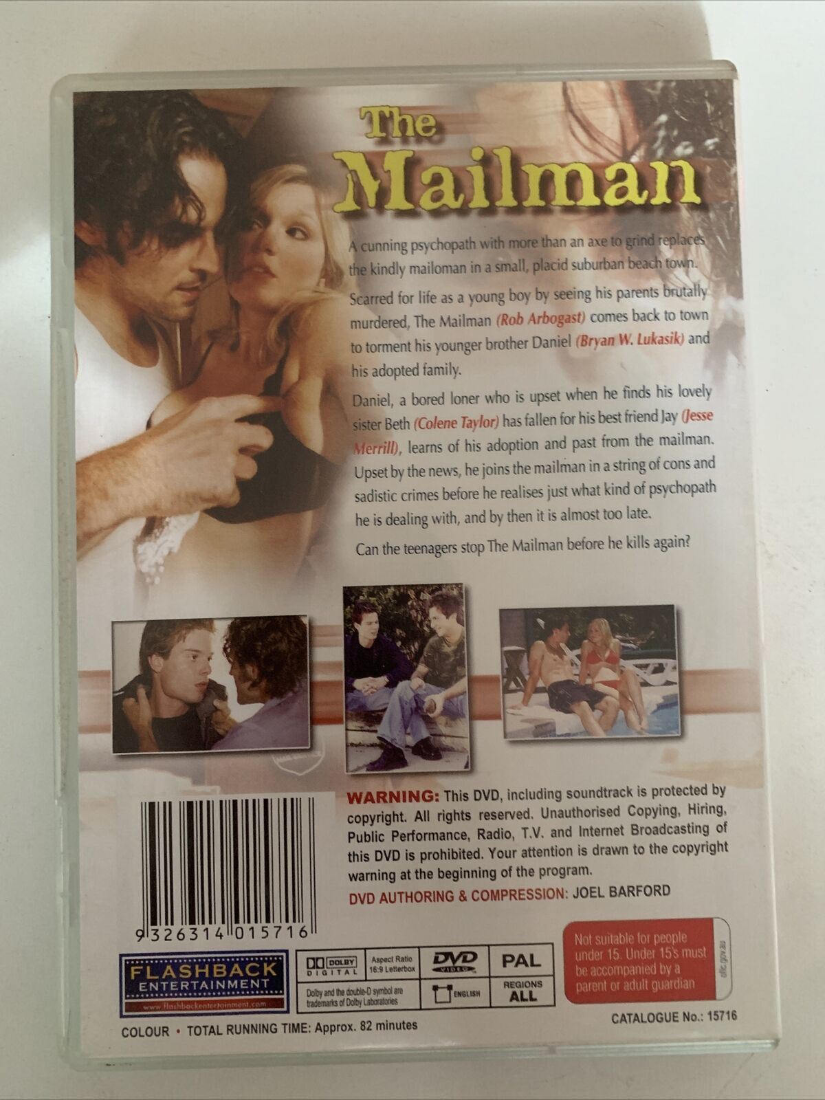 The Mailman (DVD, 2004) Robert W. Arbogast, Ari Tinnen. Horror Thriller Film