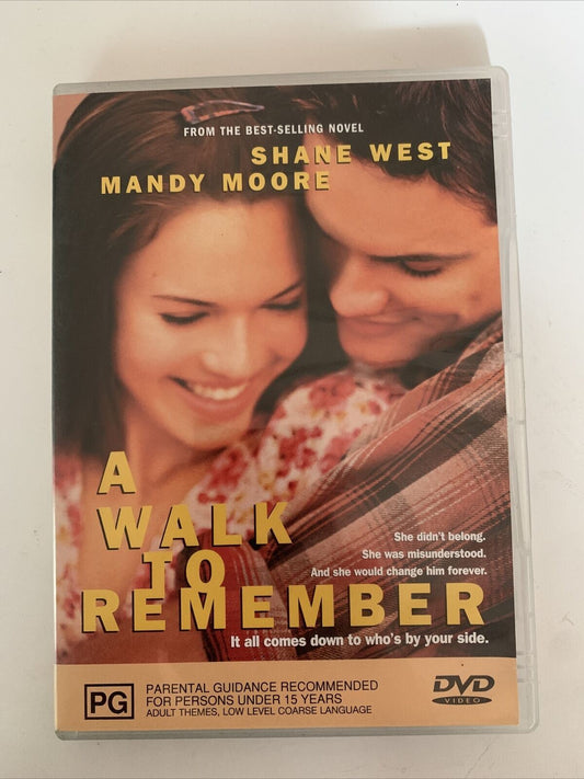 A Walk To Remember (DVD, 2002) Shane West, Mandy Moore. Region 4