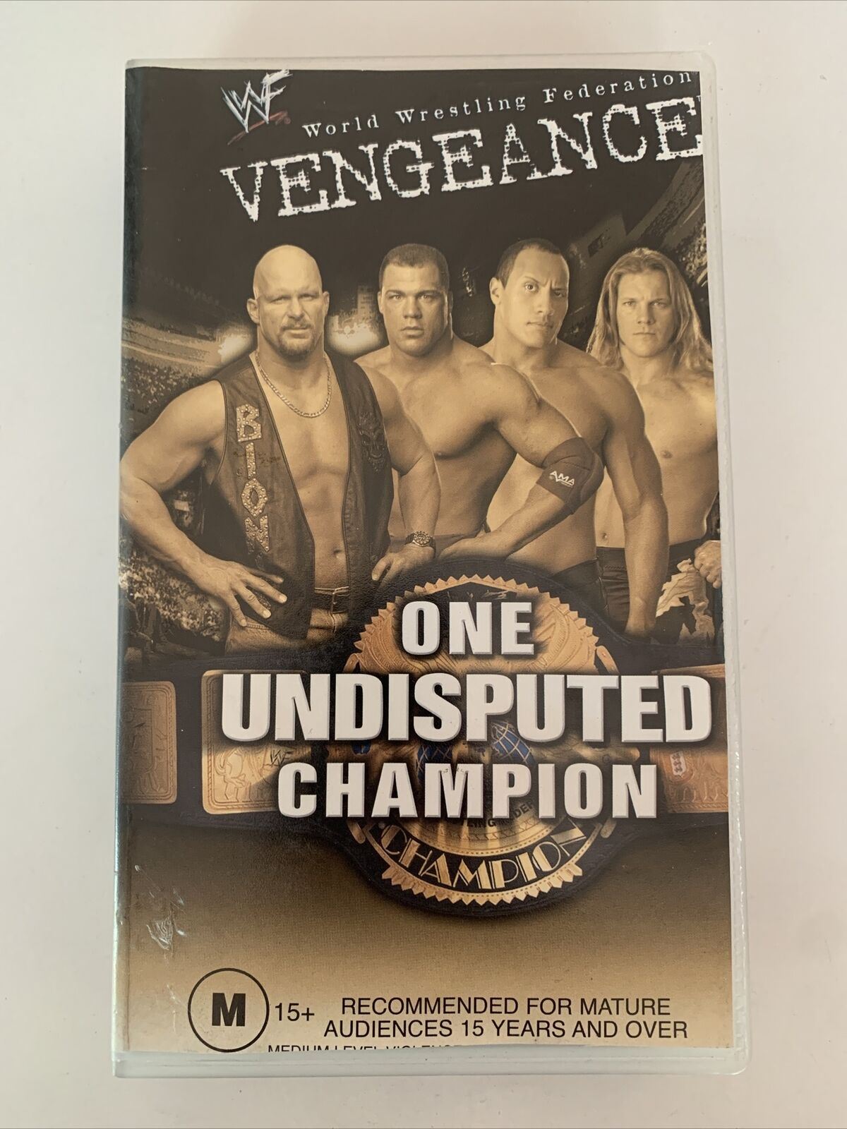 WWF: Vengeance 2001 - One Undisputed Champion VHS PAL Dwayne Johnson Steve Austi