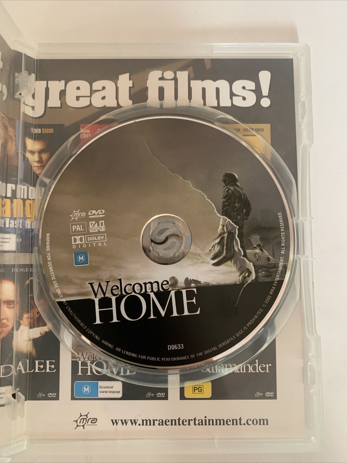 Welcome Home (DVD, 1989) Kris Kristofferson, JoBeth Williams, Sam Waterston RARE