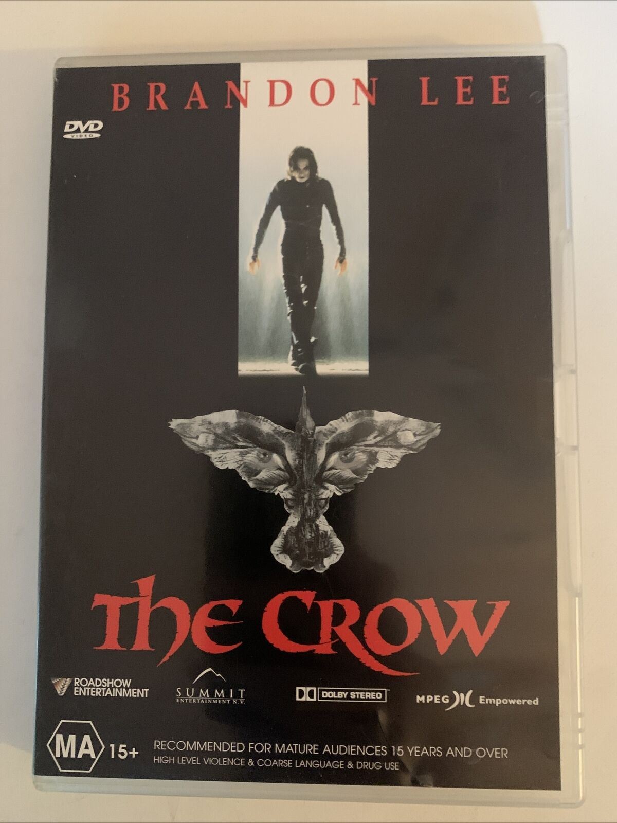 The Crow (DVD, 1994) Brandon Lee, Rochelle Davis, Ernie Hudson. Region 4