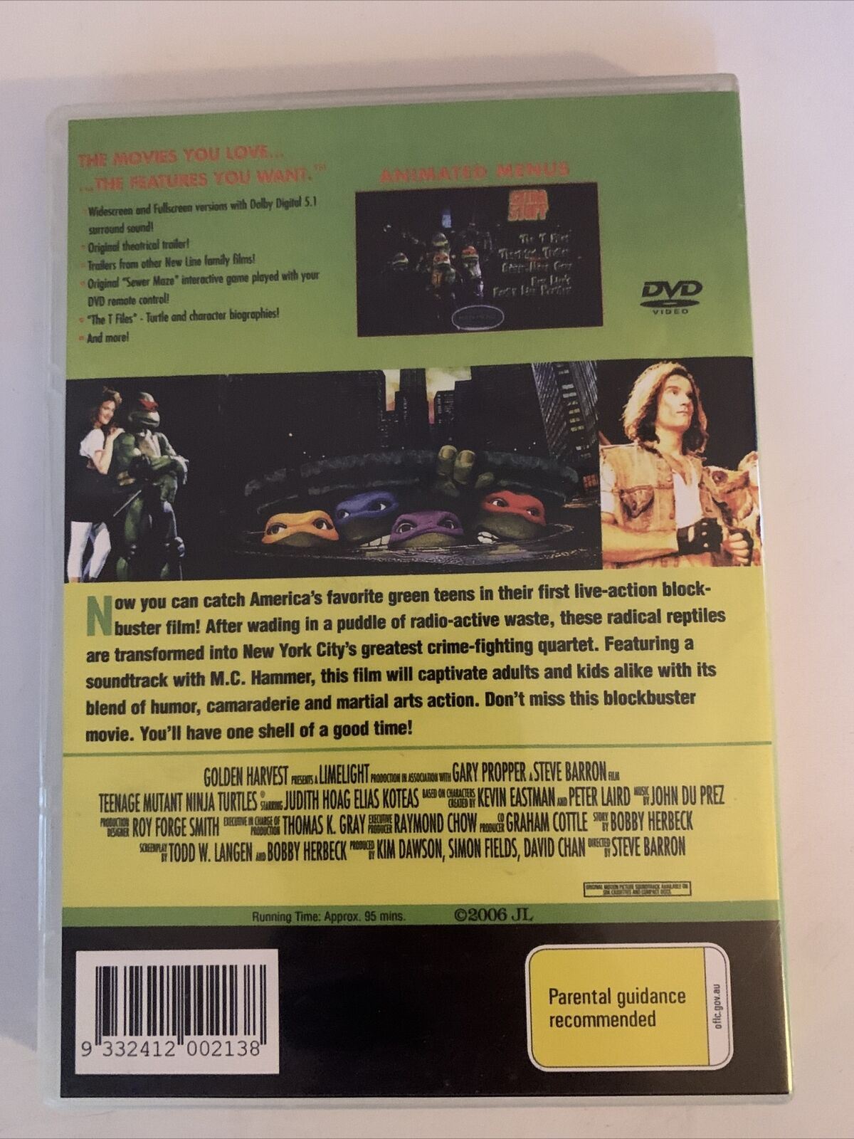 Teenage Mutant Ninja Turtles - The Original Movie (DVD, 1990) All Regions