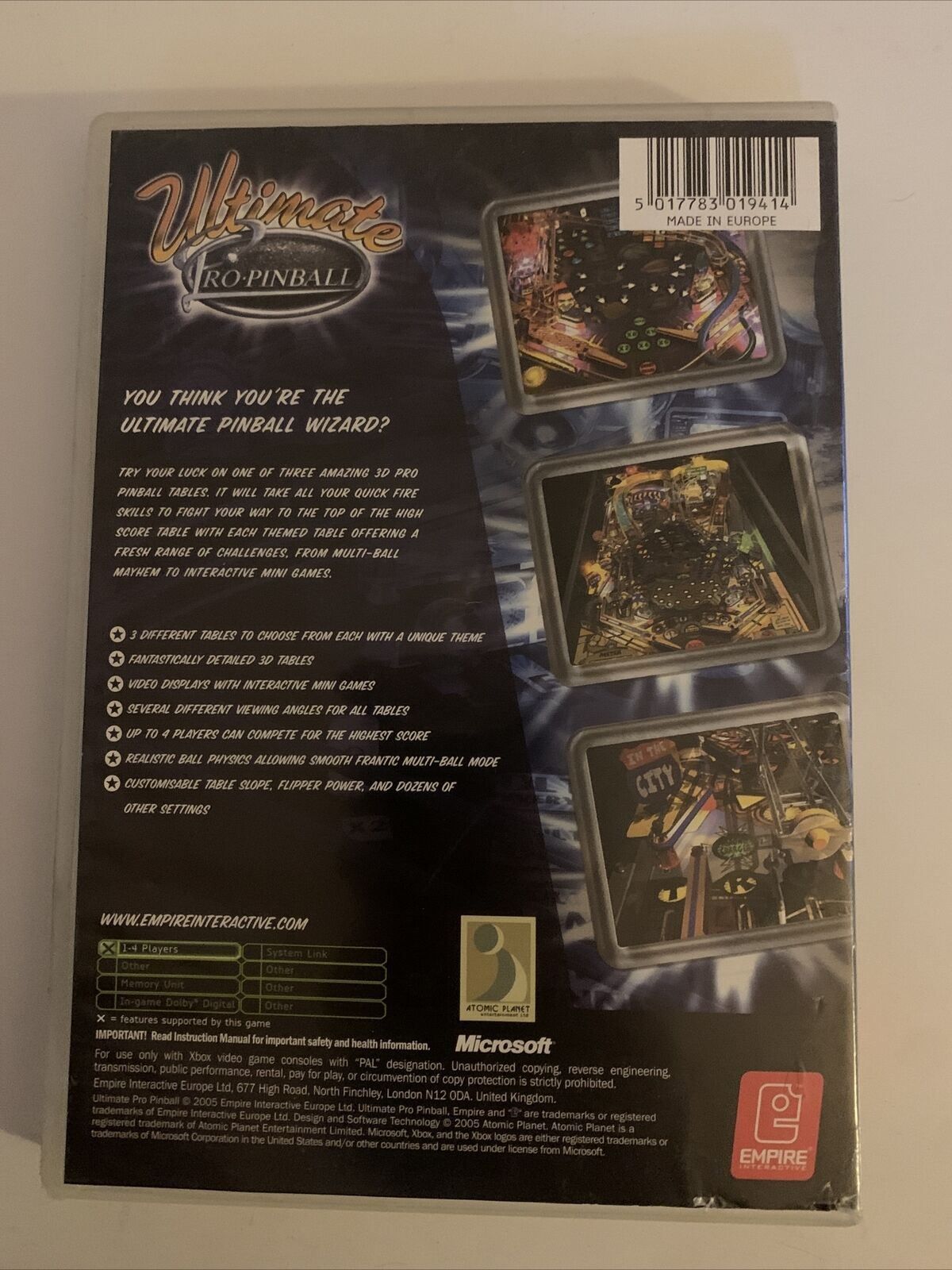 Ultimate Pro-Pinball - Microsoft Xbox Original PAL Game