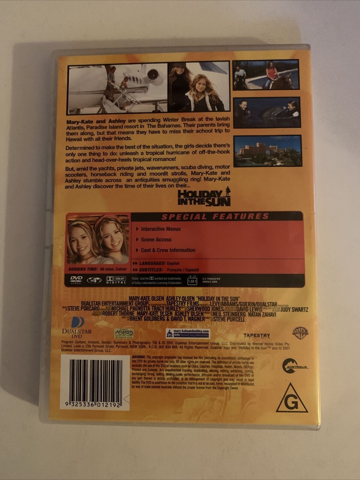 Holiday In The Sun (DVD, 2001) Mary-Kate Olsen, Ashley Olsen. Region 4