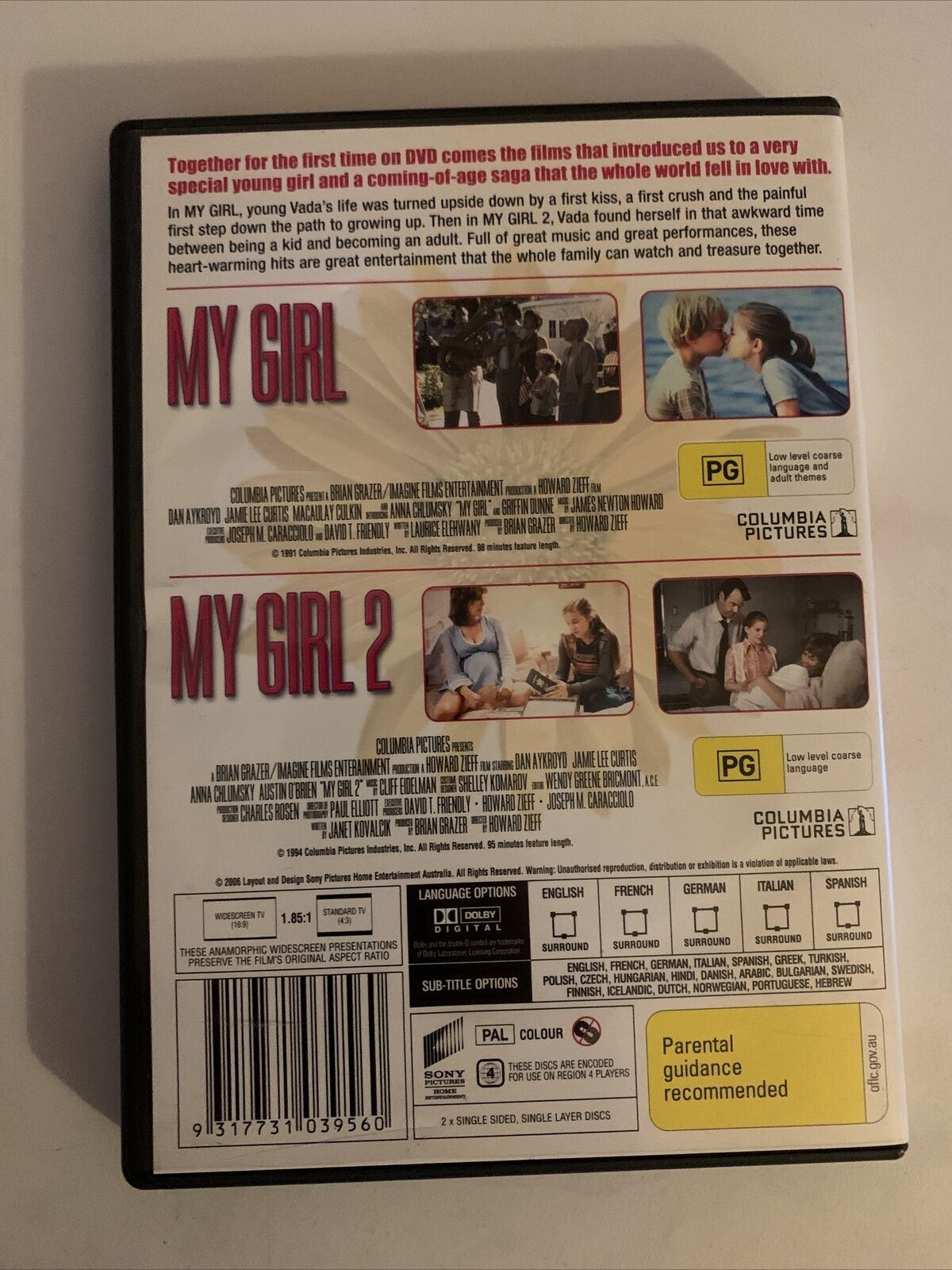 My Girl 1 & 2 (DVD, 1991, 2-Disc Set)  Anna Chlumsky, Macaulay Culkin. Region 4