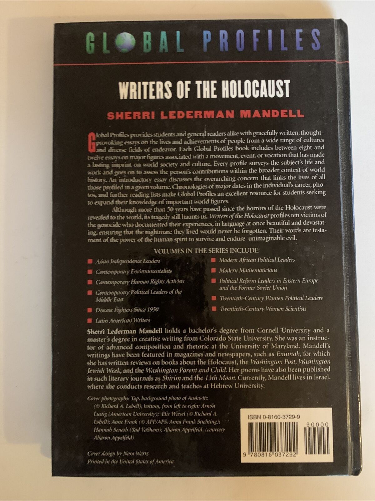 Writers Of The Holocaust by Sherri Lederman Mandell - 1999 Hardcover