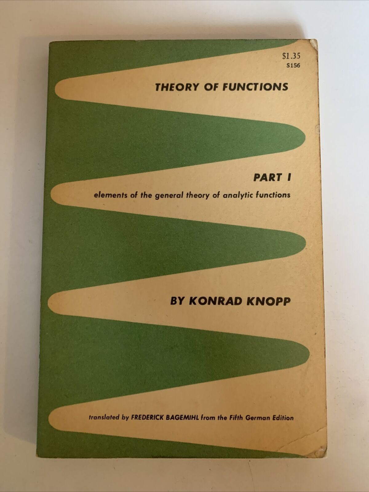 Theory Of Functions: Part 1 by Konrad Knopp 1945 First American Edition