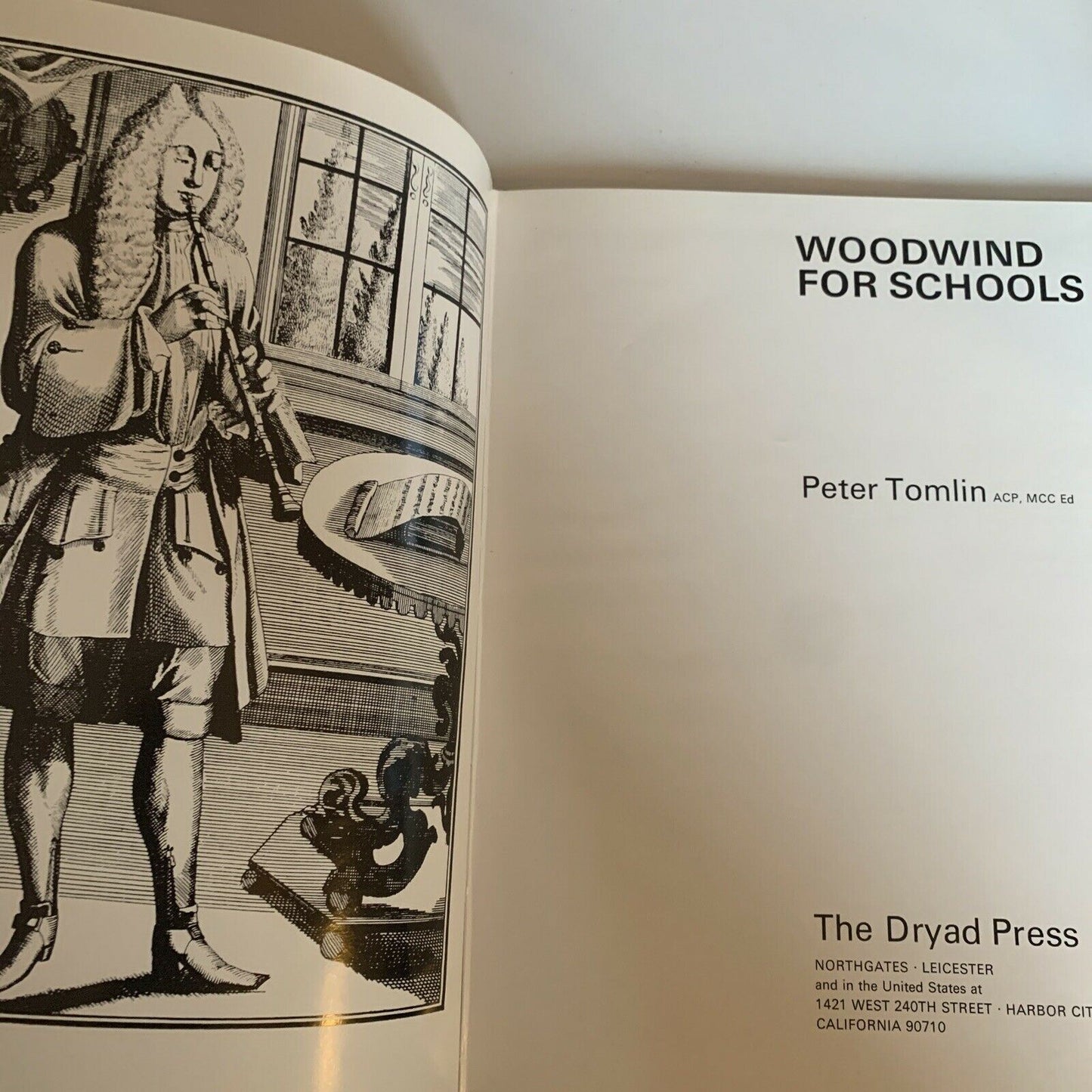 Woodwind For Schools by Peter Tomlin - 1973 Hardcover 1st Edition