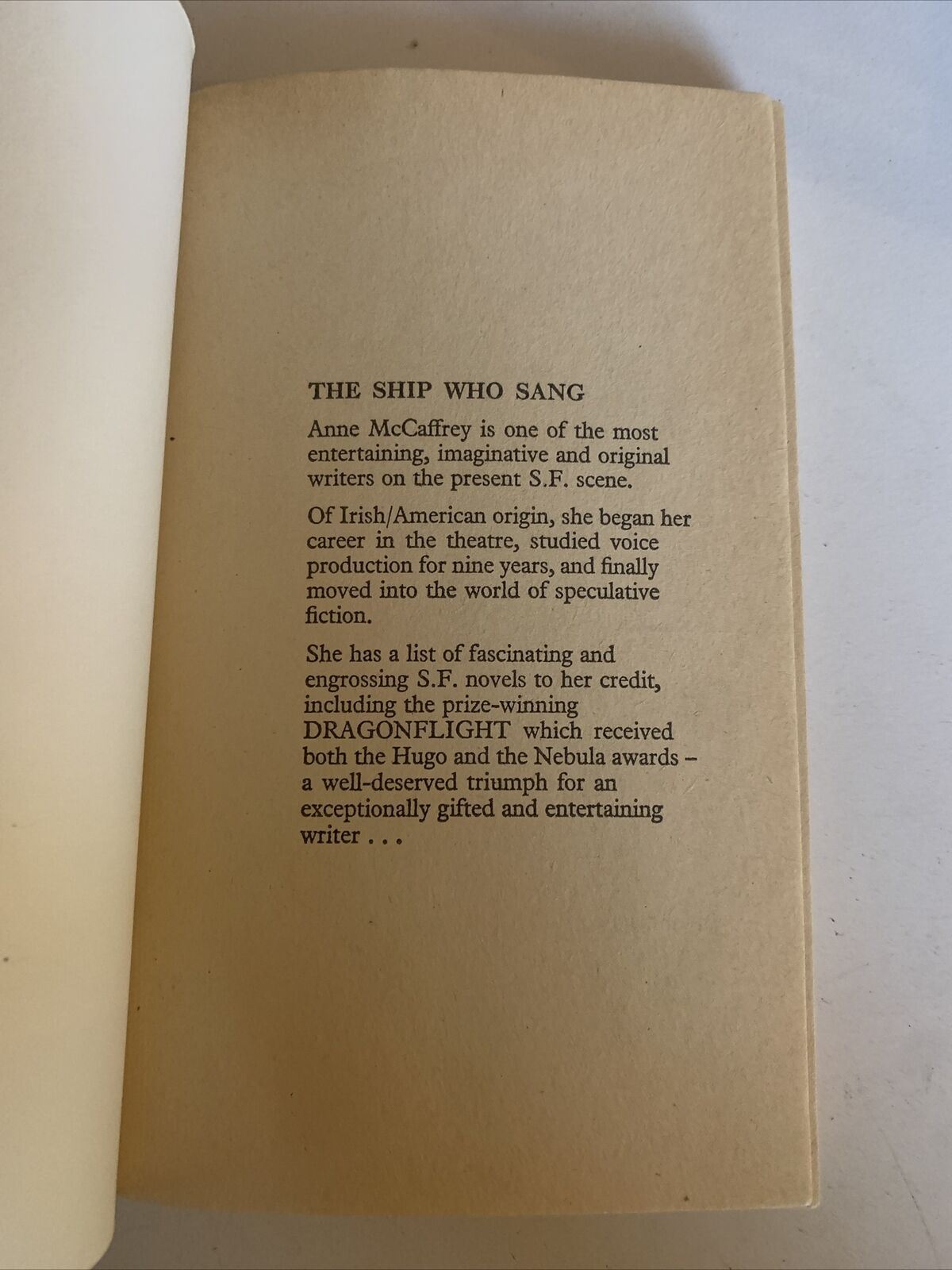 The Ship Who Sang - Anne McCaffrey 1971