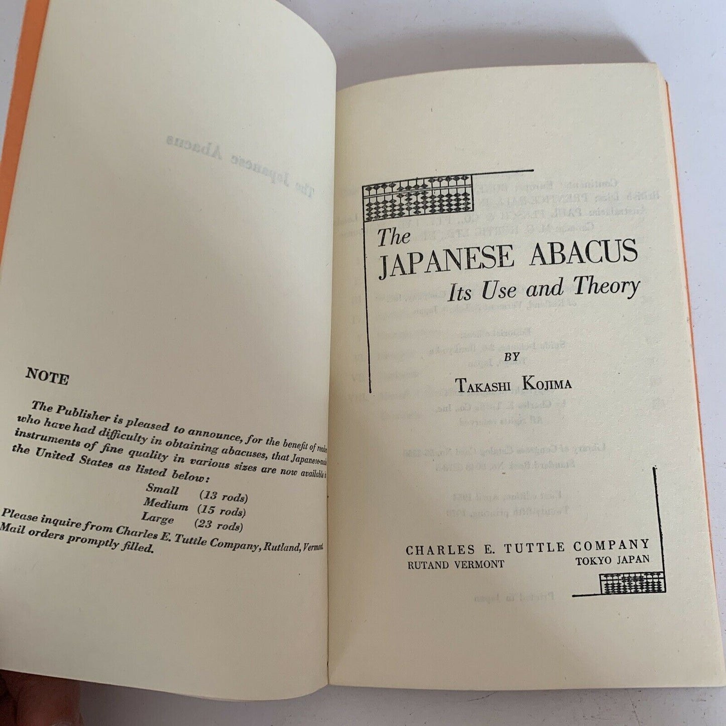 The Japanese Abacus It's Use And Theory by Takashi Kojima 1970