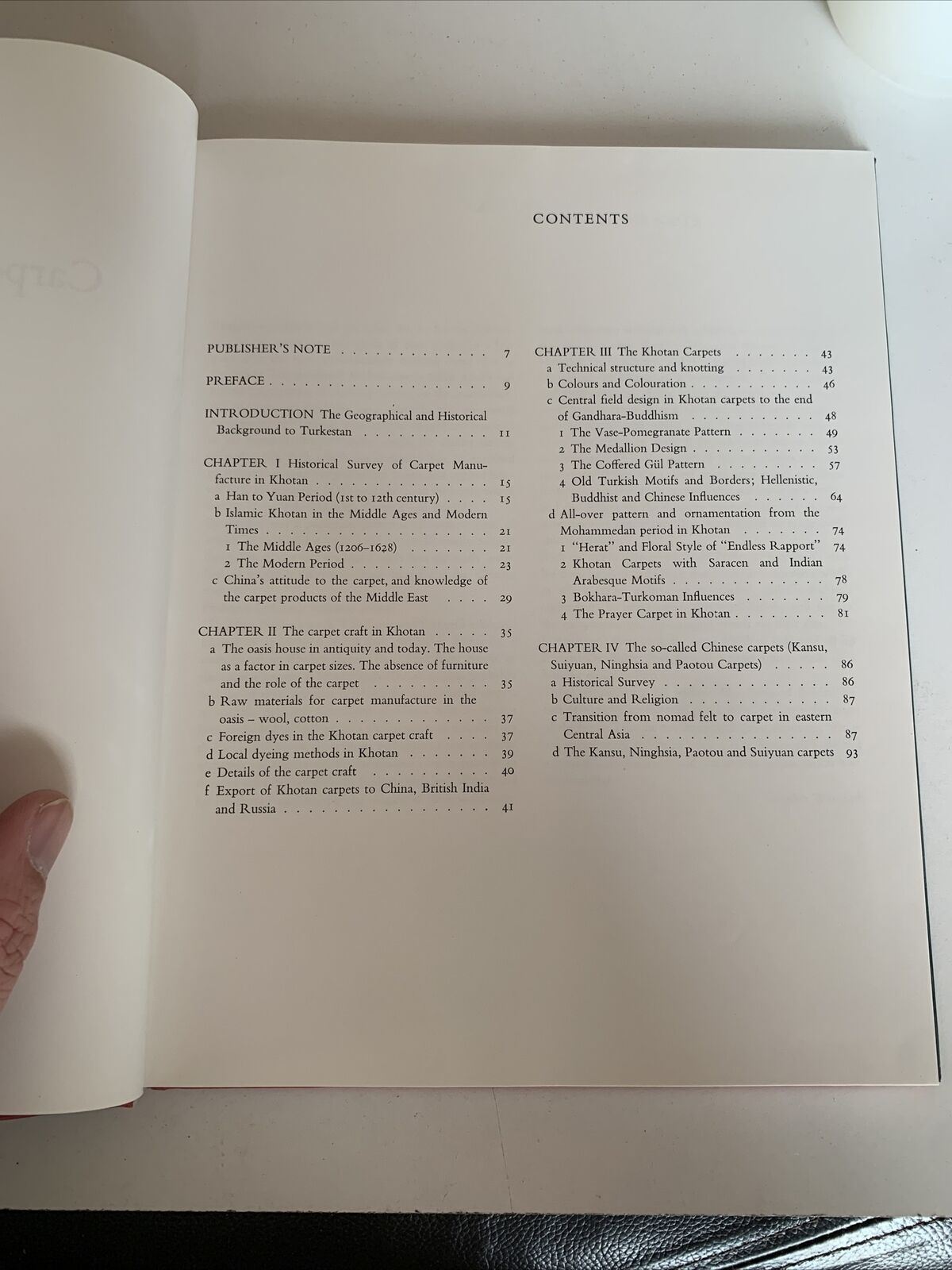 Carpets From Eastern Turkestan by Hans Bidder - Hardcover 1979