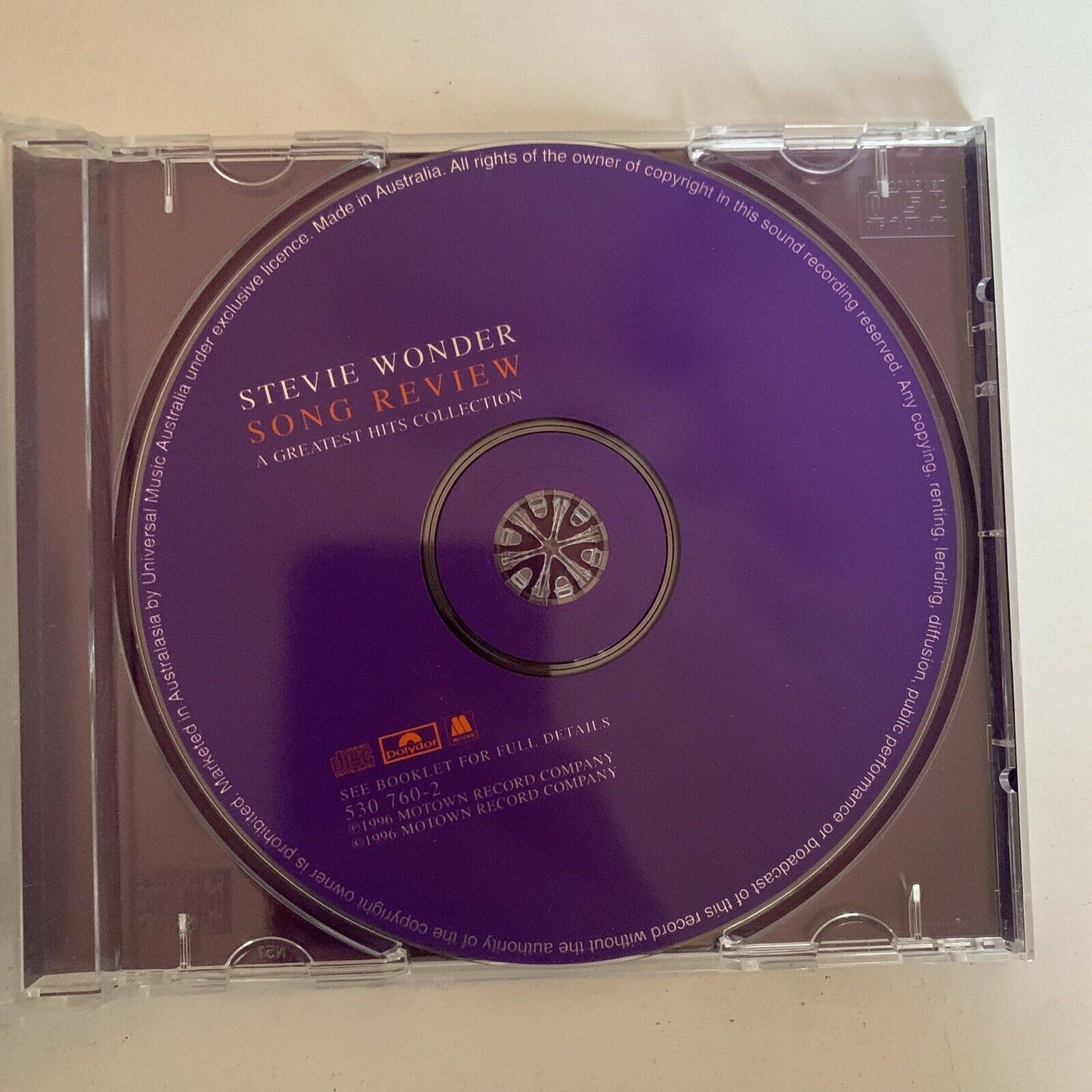 Stevie Wonder – Song Review (A Greatest Hits Collection) - CD Album