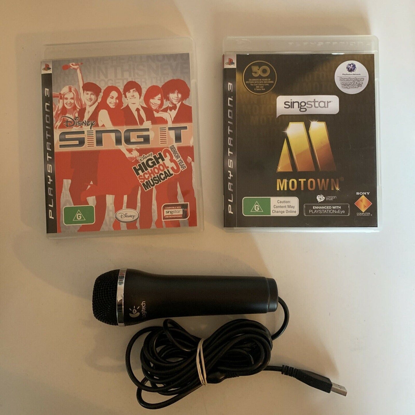 Disney Sing It & Motown with Microphone Bundle Set - Playstation PS3 Karaoke Lot