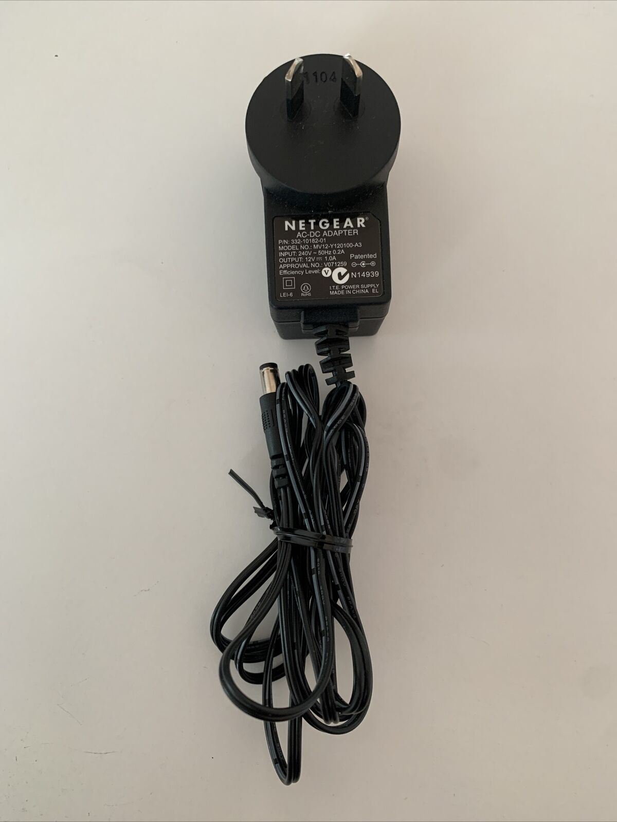 Netgear 12V 1A AC Adapter MV12-Y120100-A3 Power Supply