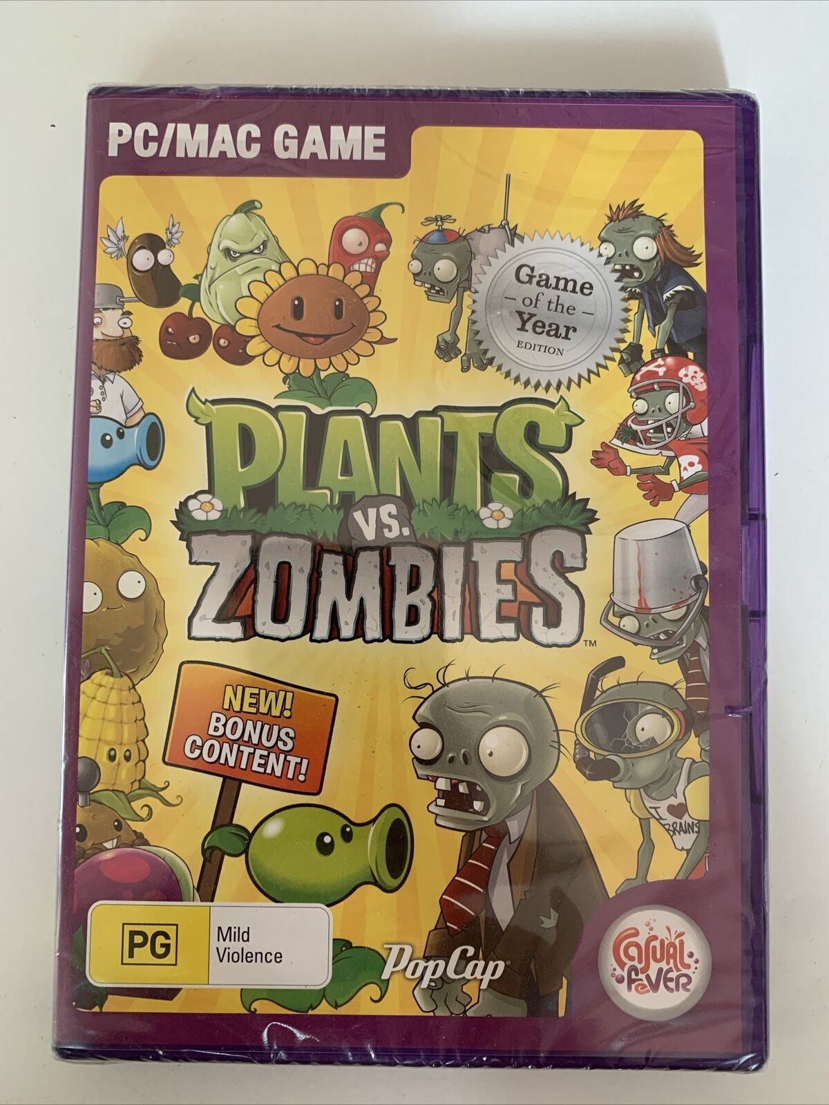 *New Sealed* Plants Vs. Zombies PC/MAC Game Of The Year Edition