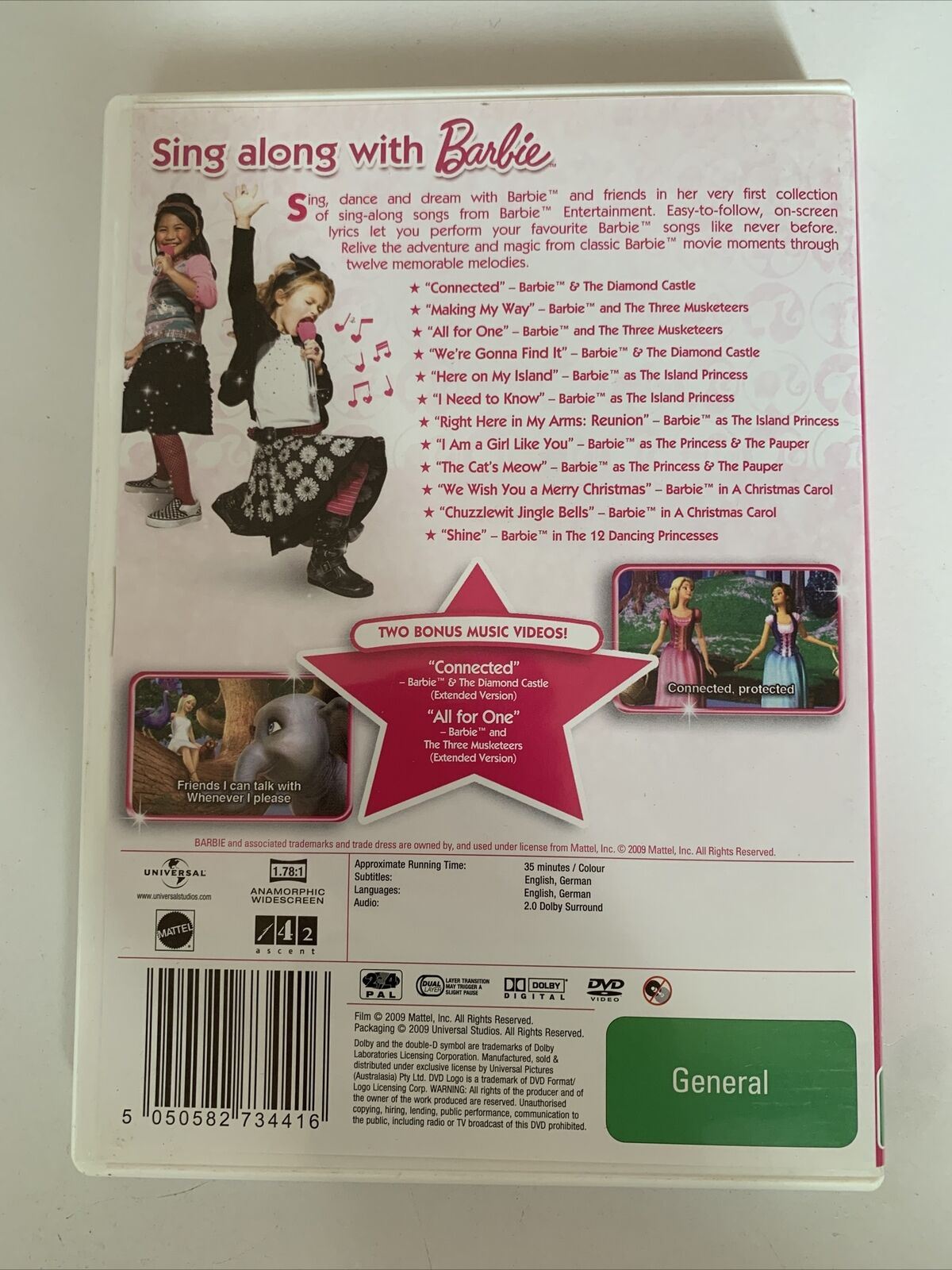 Sing Along With Barbie (DVD) Region 4&2