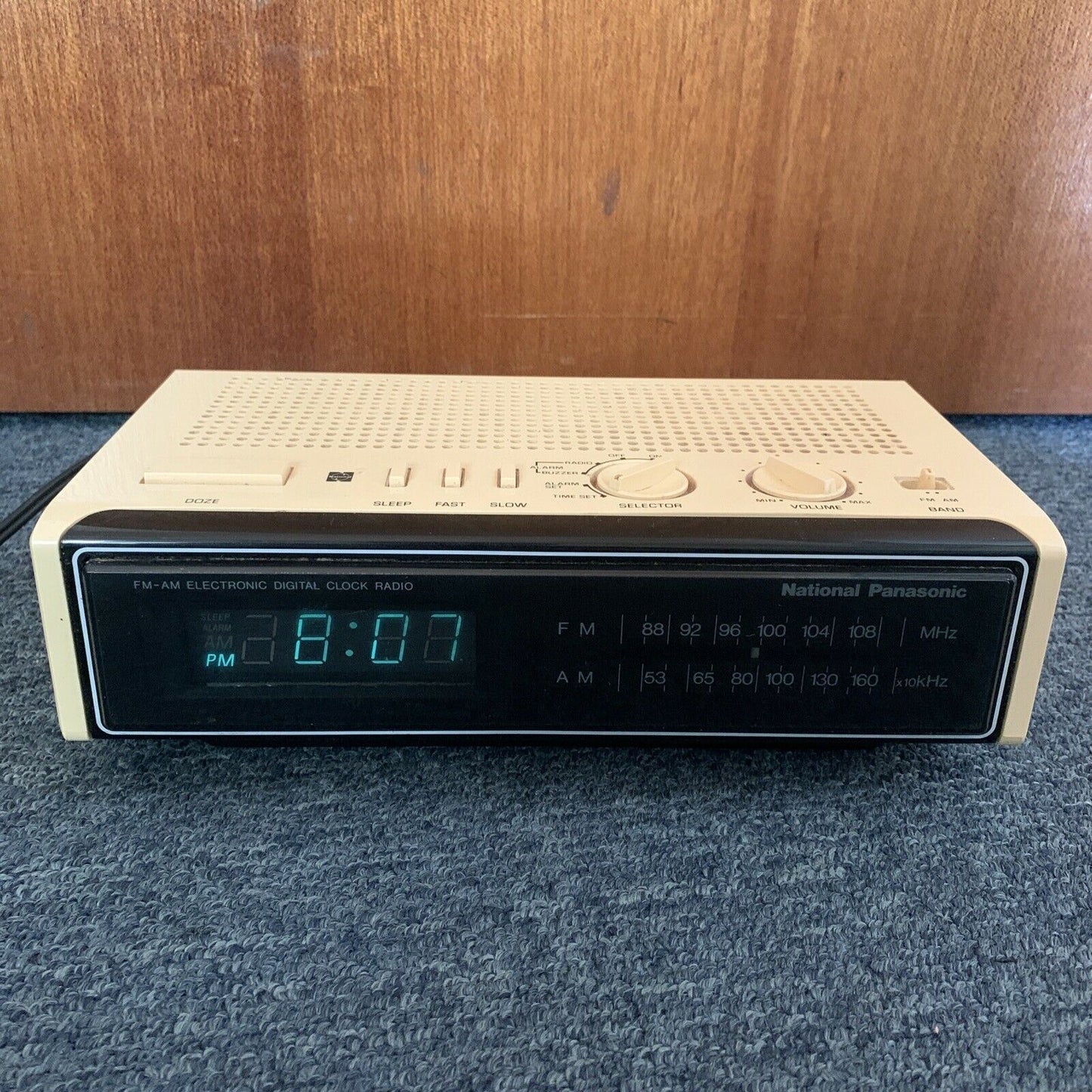 Vintage National Panasonic RC-6110BA Alarm Clock Radio Made In Japan
