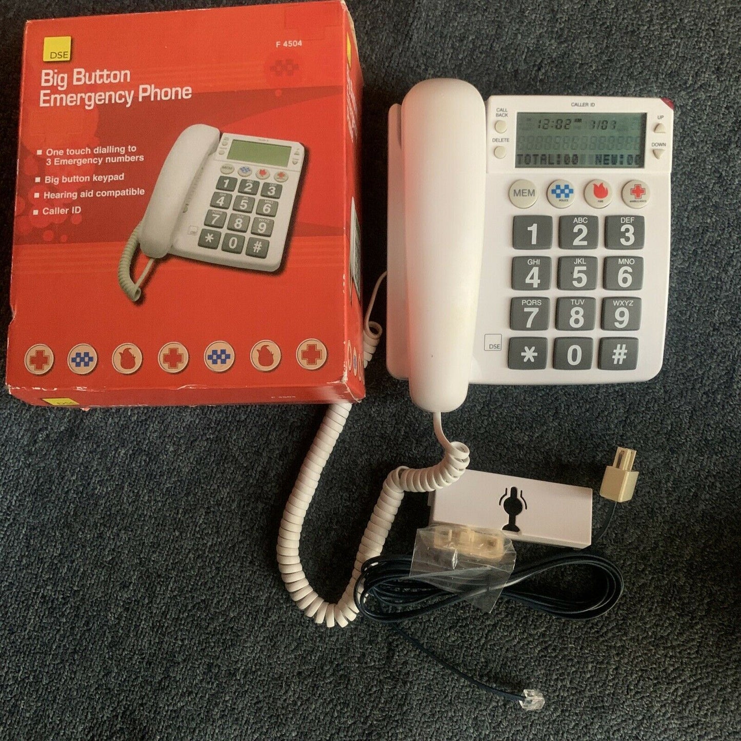 DSE Big Button Emergency Phone - Corded Landline Phone