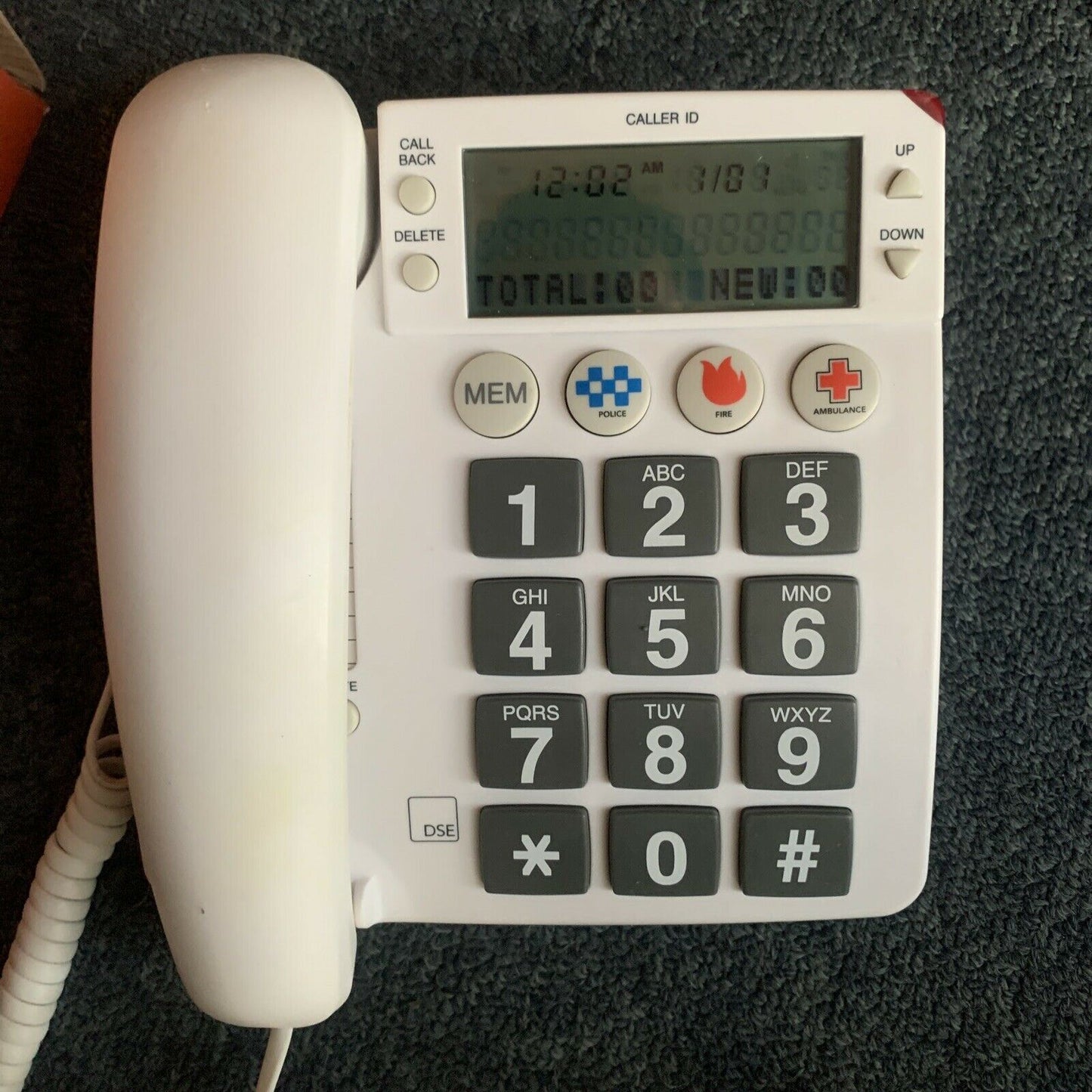 DSE Big Button Emergency Phone - Corded Landline Phone