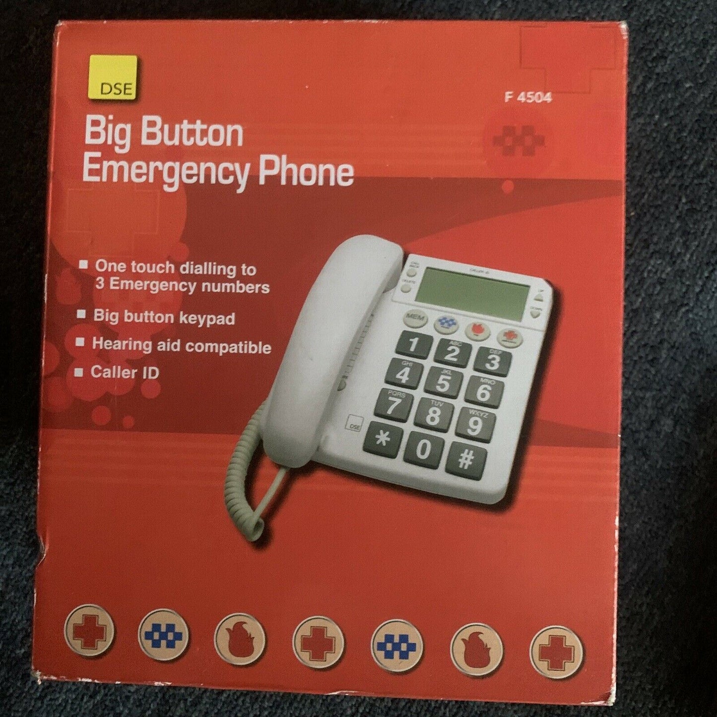 DSE Big Button Emergency Phone - Corded Landline Phone