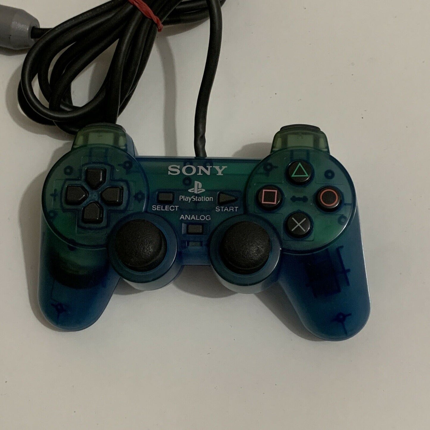 Sony Playstation 2 Analog Controller SCPH-1200 PS2 Transparent Clear Blue