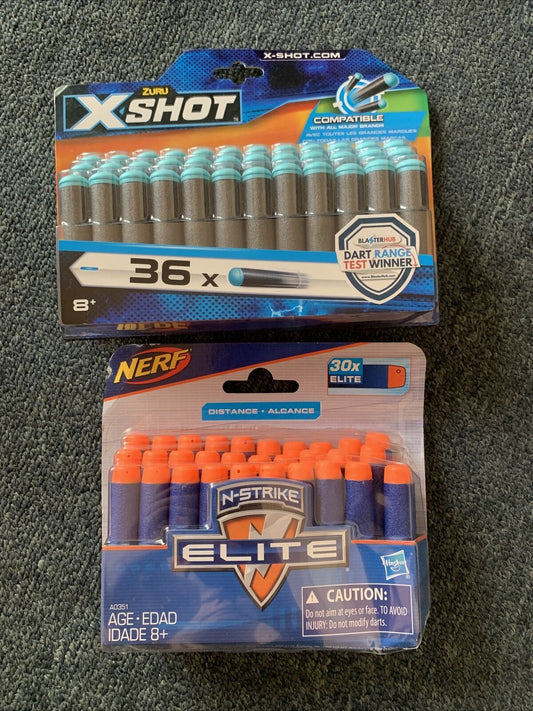66 Darts Total - NERF Nstrike 30 Dart Refill & 36 Xshot (NERF Compatible) Dart