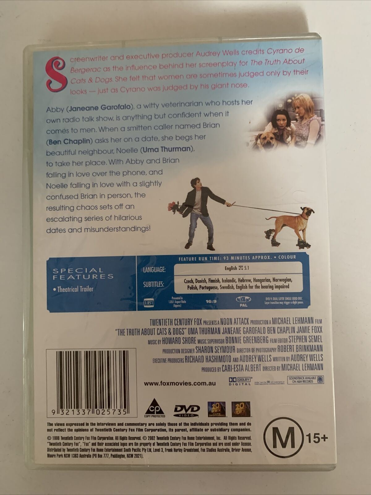 The Truth About Cats And Dogs (DVD, 1996) Uma Thurman, Janeane Garofalo Region 4